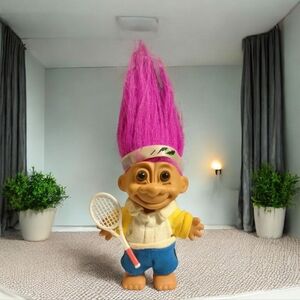 Russ Berrie My Lucky Tennis Player Troll Doll